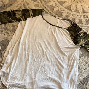 Camo baseball tee
